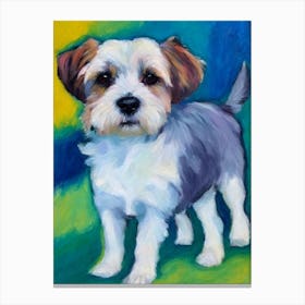Dandie Dinmont Terrier 2 Fauvist Style dog Canvas Print