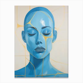 'Blue Woman' 5 Canvas Print