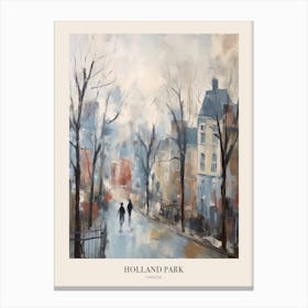 Winter City Park Poster Holland Park London 2 Canvas Print