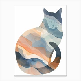 Tiffany Cat Clipart Illustration 4 Canvas Print