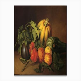 Table Of Vegetables Canvas Print