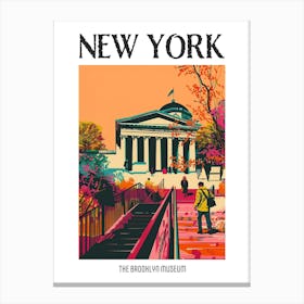 The Brooklyn Museum New York Colourful Silkscreen Illustration 1 Poster Canvas Print