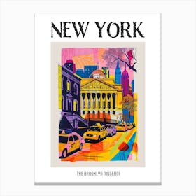 The Brooklyn Museum New York Colourful Silkscreen Illustration 3 Poster Canvas Print