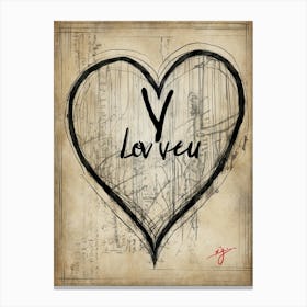 Y Love You Canvas Print