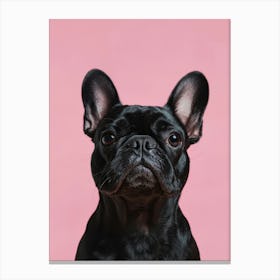 French Bulldog Portrait.Generated AI. Art Print 4 Canvas Print