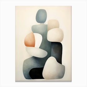 'Three Stones' Abstract Geometric Art Canvas Print