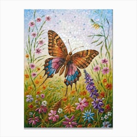 Butterfly In The Meadow Canvas Print