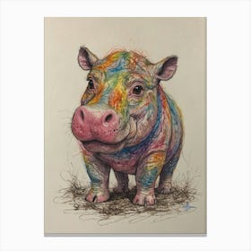 Hippo 4 Canvas Print