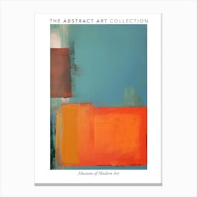 Red And Blue Abstract Painting 3 Exhibition Poster Canvas Print