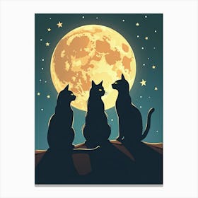 Cats At MIdnight Stampe su tela