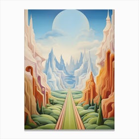 "Lunar Pathway: Journey to the Moon's Doorstep" Canvas Print