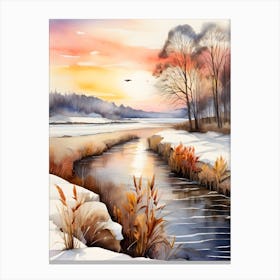 Winter Landscape Painting 7 Canvas Print