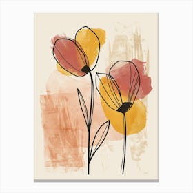 Patras Flower Market Boho Minimalist Style Canvas Print