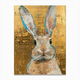 Bunny Gold Effect Collage 4 Canvas Print