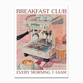 Breakfast Club Coffee And Toastie 2 Canvas Print