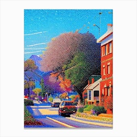 Longmont, City Us  Pointillism Canvas Print