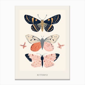 Colourful Insect Illustration Butterfly 18 Poster Canvas Print