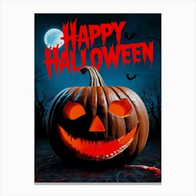 Happy Halloween Jack O’Lantern 3 Canvas Print