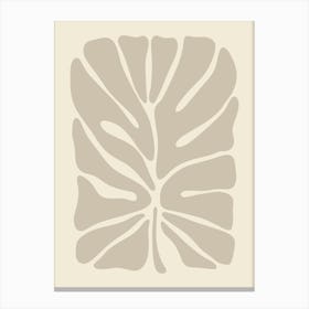Ivy Leaf Neutral Canvas Print