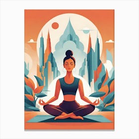 Yogi In Yoga Pose Canvas Print