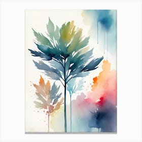 Watercolor Trees Canvas Print