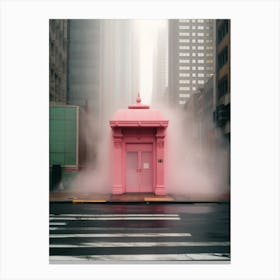 Pink Bathroom Canvas Print