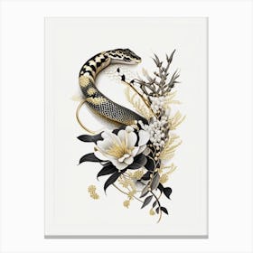 Bull Snake Gold And Black Canvas Print