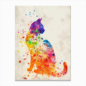 Colorful Cat Canvas Art 1 Canvas Print