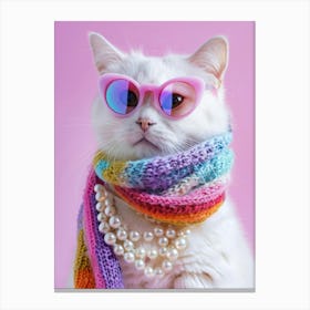 Cat In Sunglasses 16 Canvas Print