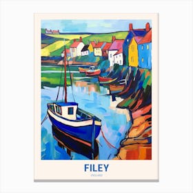 Filey England 6 Uk Travel Poster Canvas Print