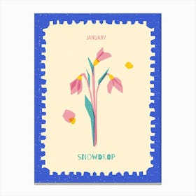 January Birthmonth Flower Snowdrop 1 Canvas Print