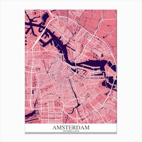 Amsterdam Pink Purple Canvas Print
