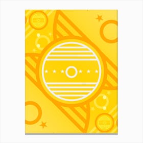 Geometric Abstract Glyph in Happy Yellow and Orange n.0053 Canvas Print