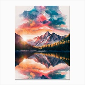 Sunset In The Mountains 32 Canvas Print