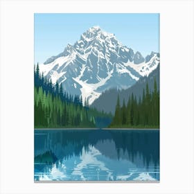 Mountain Reflected In A Lake Canvas Print