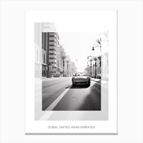 Poster Of Dubai, United Arab Emirates, Black And White Old Photo 4 Canvas Print