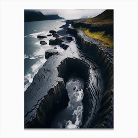 Black Sand Beach Iceland Canvas Print