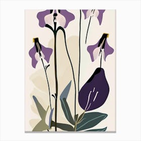 Marsh Bellflower Wildflower Modern Muted Colours Canvas Print