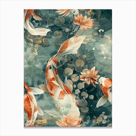 Watercolor Koi 16 Canvas Print