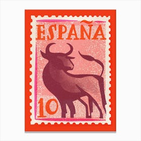Spain Postage Stamp Canvas Print
