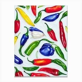 Thai Chili Pepper Marker vegetable Canvas Print