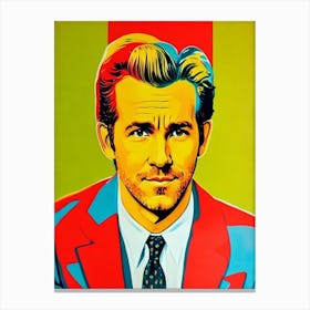 Ryan Reynolds Colourful Pop Movies Art Movies Canvas Print