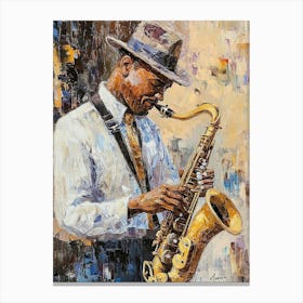 Saxophone Player Canvas Print