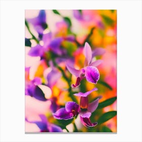 Orchid Colourful Illustration Plant Canvas Print