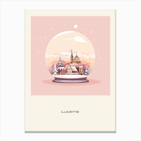 Lucerne Switzerland Snowglobe Poster Canvas Print