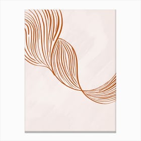 Abstract Wavy Line Drawing Canvas Print