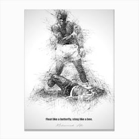 Muhammad Ali Sketch 9 Canvas Print