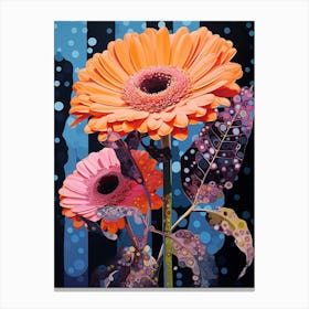 Surreal Florals Gerbera Daisy 1 Flower Painting Canvas Print