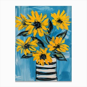 Sunflowers In A Vase 31 Canvas Print