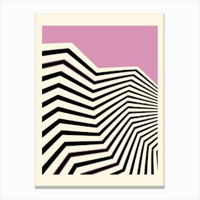 Waves Pink Canvas Print